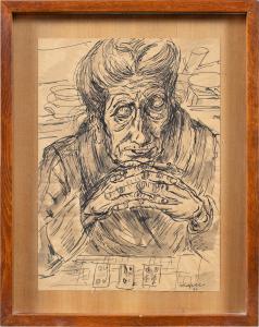 Giuseppe Migneco (Messina 1903 - Milano 1997) - La cartomante.